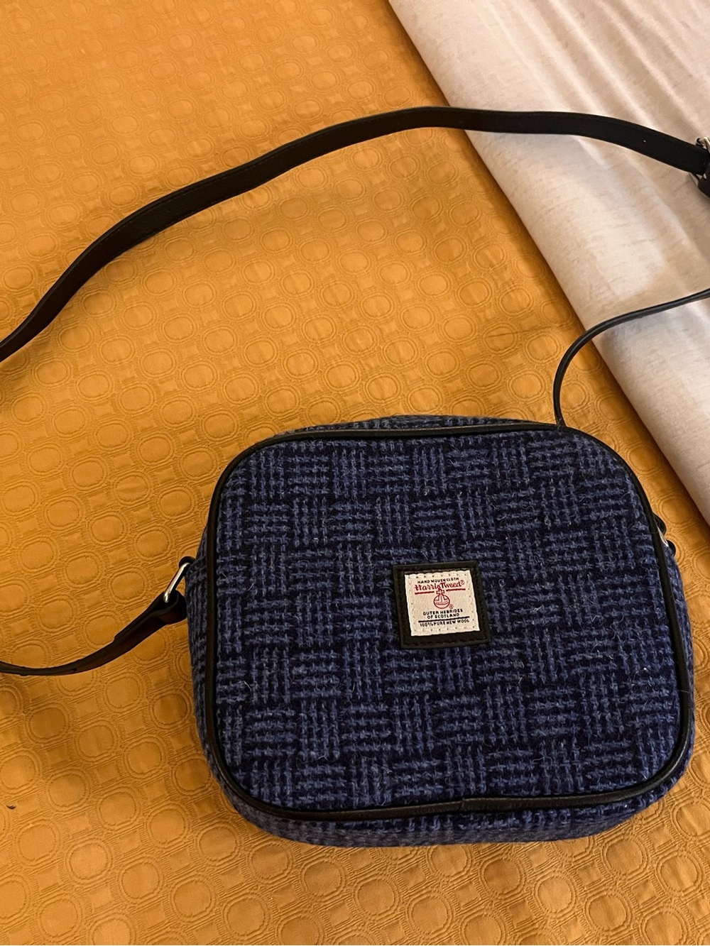 Glen Appin Harris Tweed Wool Bag Cross-bag Shoulder Blue Plaid Small 966